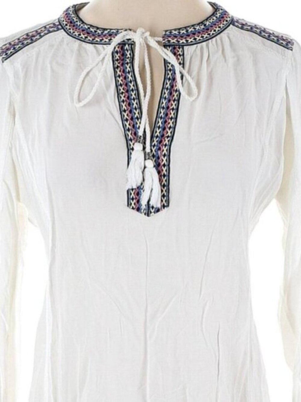 NWT Daniel Rainn White and Blue Blouse Elegant Top